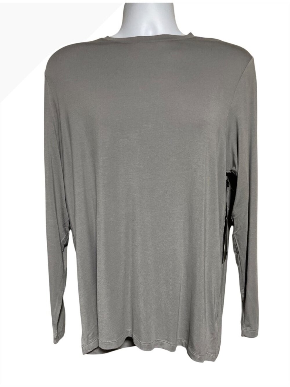Porter + Ash Mens Modal Blend Gray Long Sleeve Loungewear Shirt Size M